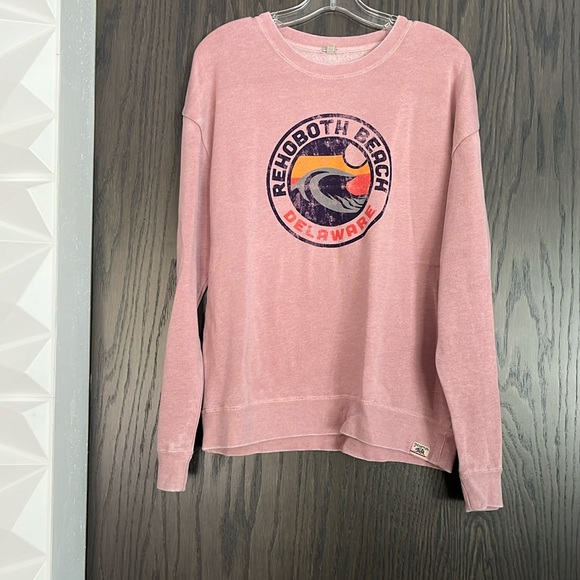 NWT- ladies crew sweat Large, Rehoboth Beach Delaware full front logo - Picture 1 of 5